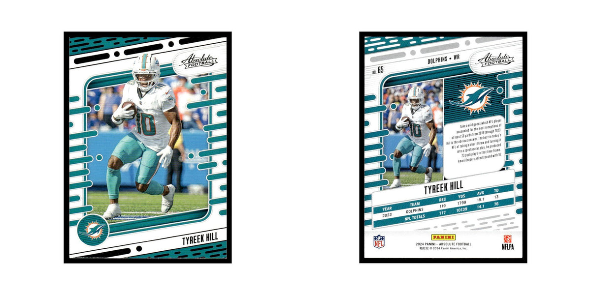 Tyreek Hill 2024 Panini Absolute #65 Miami Dolphins Football Card NM