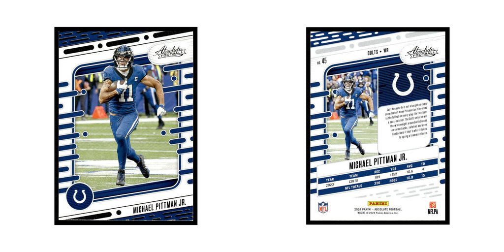 Michael Pittman Jr. 2024 Panini Absolute #45 Indianapolis Colts Football Card NM