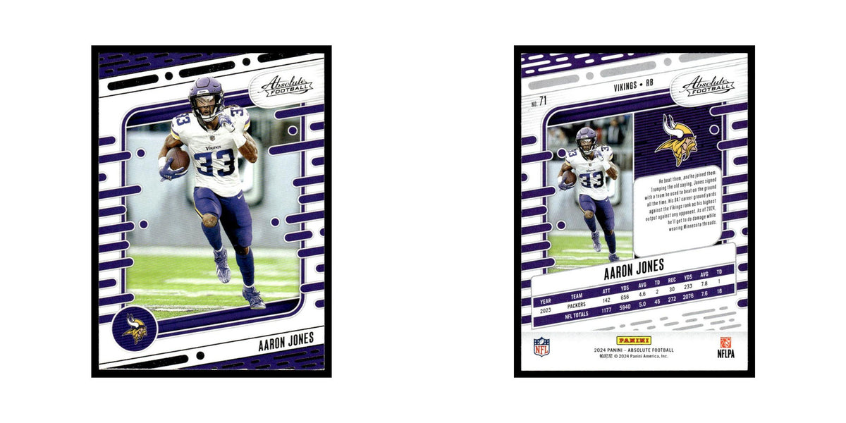 Aaron Jones 2024 Panini Absolute #71 Minnesota Vikings Football Card NM