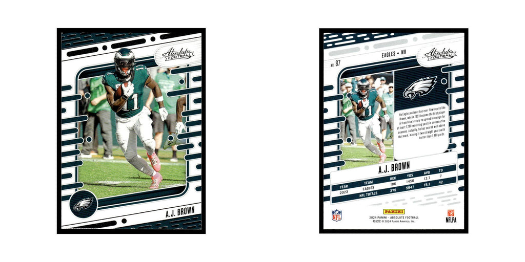 A.J. Brown 2024 Panini Absolute #87 Philadelphia Eagles Football Card NM