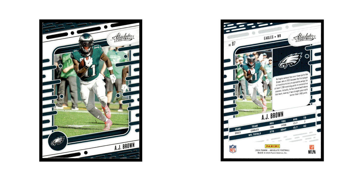 A.J. Brown 2024 Panini Absolute #87 Philadelphia Eagles Football Card NM