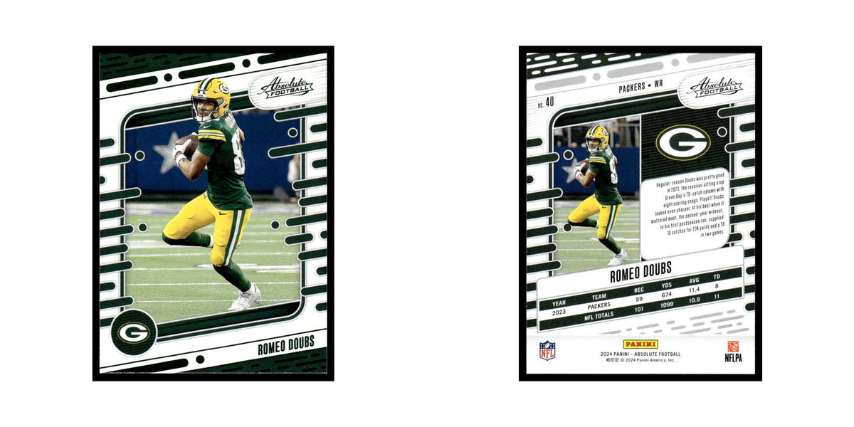 Romeo Doubs 2024 Panini Absolute #40 Green Bay Packers Football Card NM