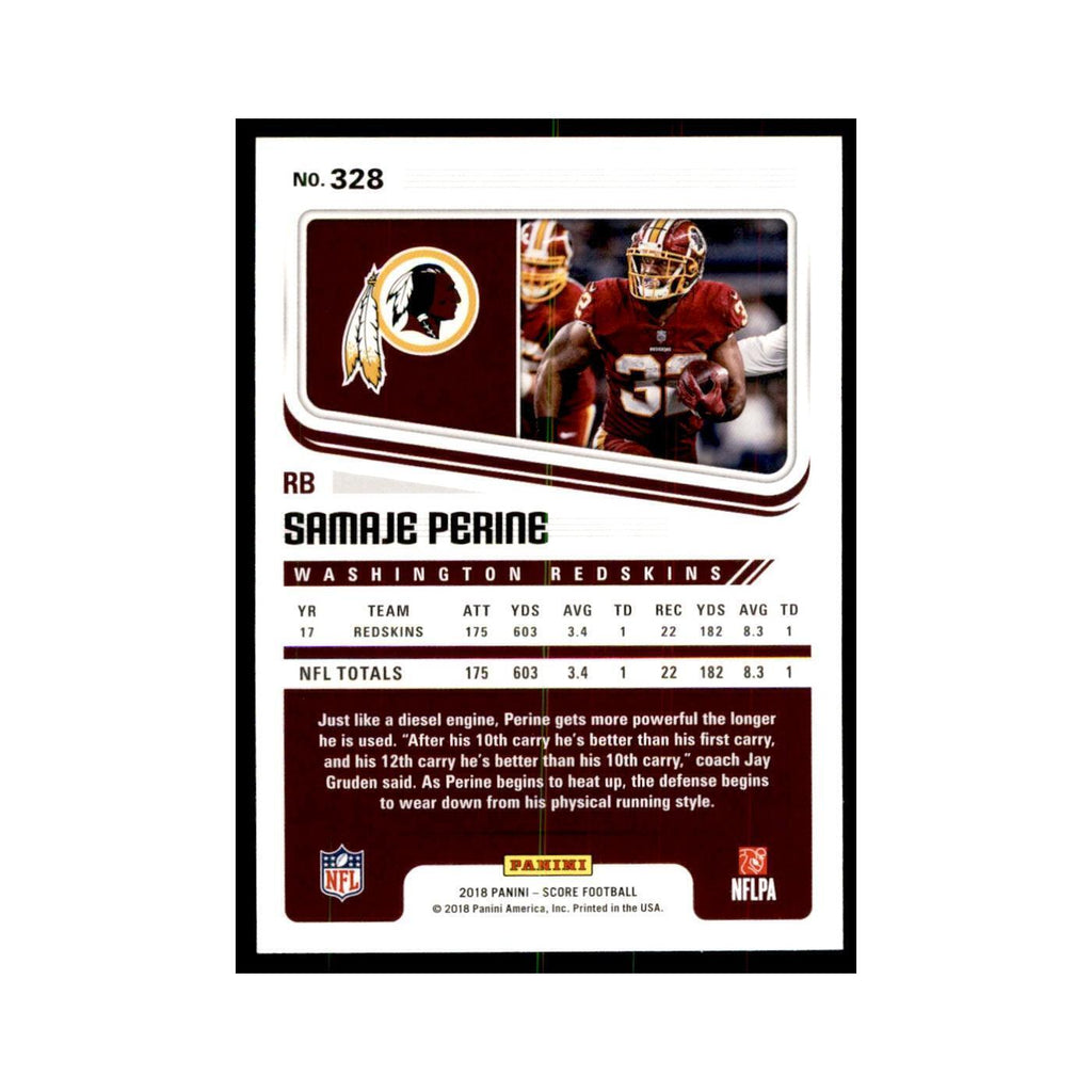 Samaje Perine 2018 Score #328 Football Cards Football Card NM