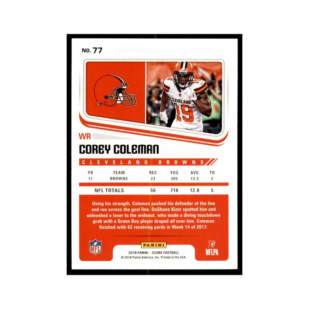 Corey Coleman 2018 Score #77 Football Cards Football Card NM