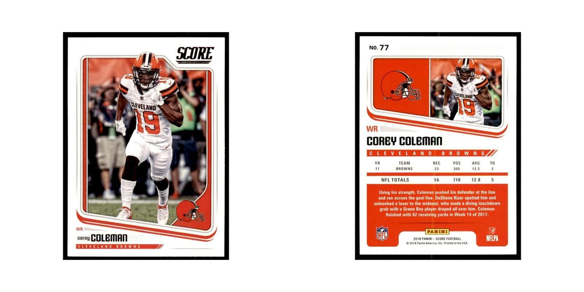 Corey Coleman 2018 Score #77 Football Cards Football Card NM