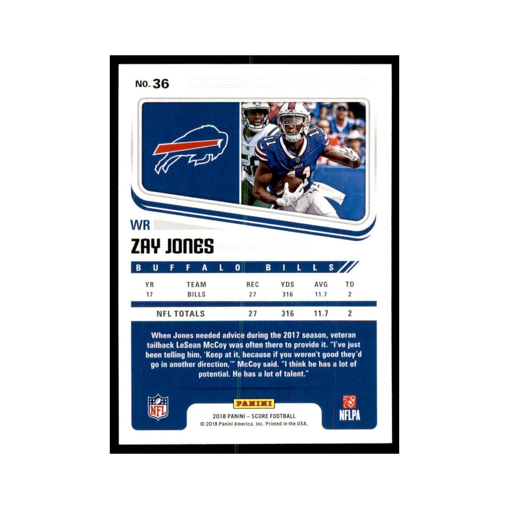 Zay Jones 2018 Score #36 Football Cards Football Card NM