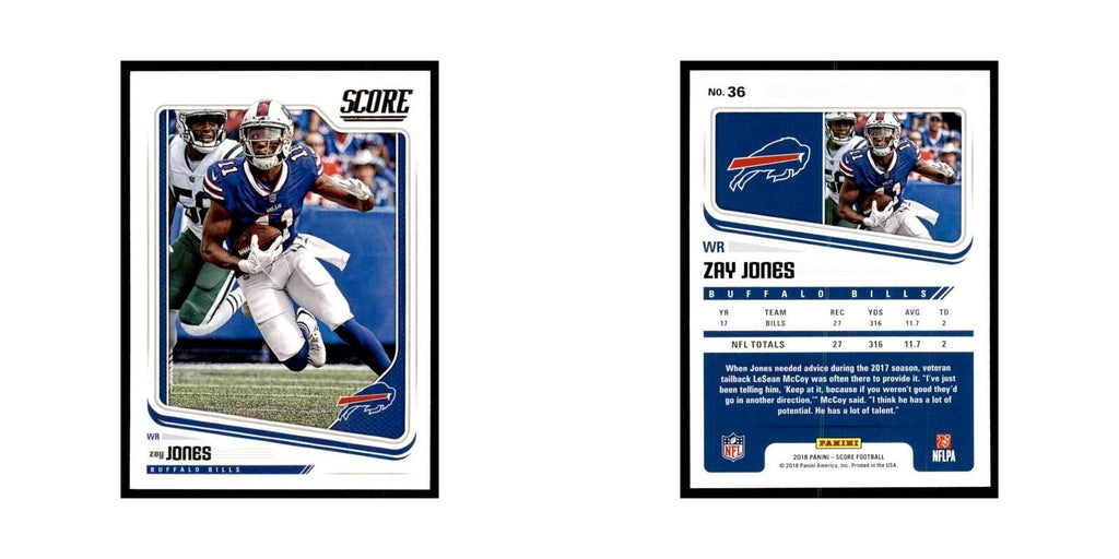 Zay Jones 2018 Score #36 Football Cards Football Card NM