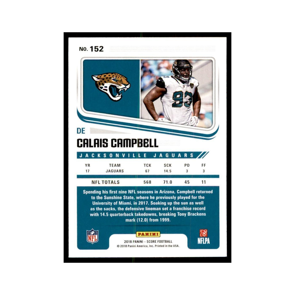 Calais Campbell 2018 Score #152 Football Cards Football Card NM