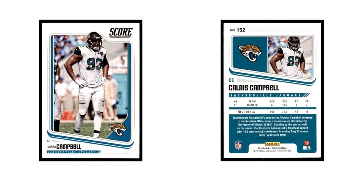 Calais Campbell 2018 Score #152 Football Cards Football Card NM