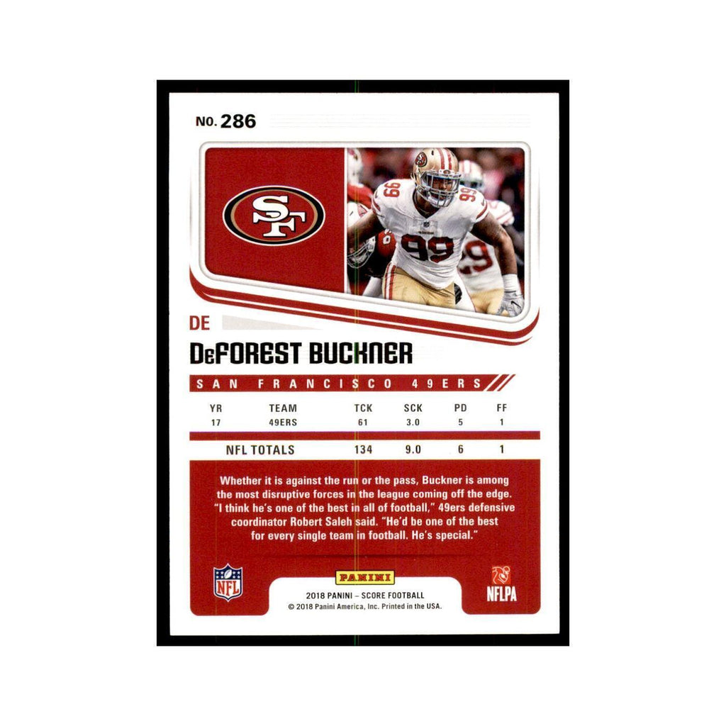 DeForest Buckner 2018 Score #286 Football Cards Football Card NM