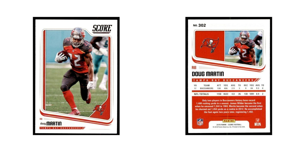 Doug Martin 2018 Score #302 Football Cards Football Card NM