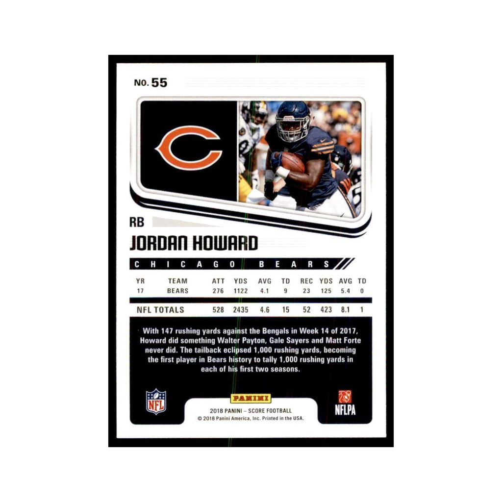 Jordan Howard 2018 Score #55 Football Cards Football Card NM