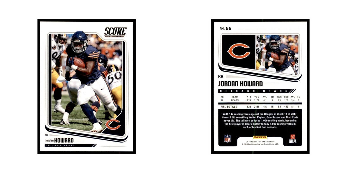 Jordan Howard 2018 Score #55 Football Cards Football Card NM