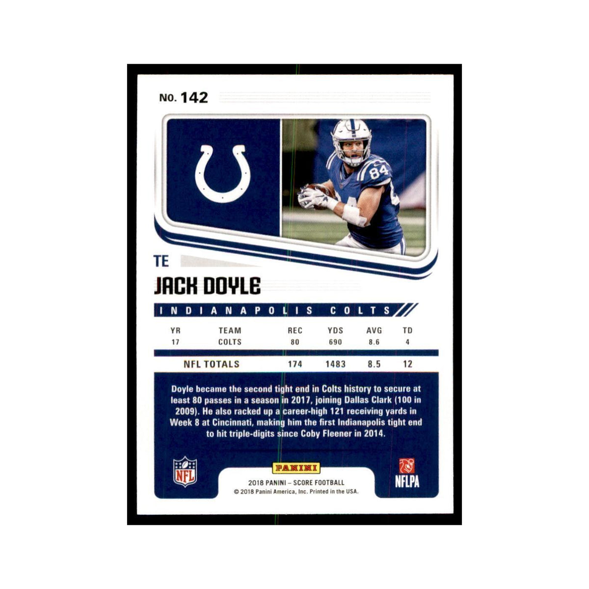 Jack Doyle 2018 Score #142 Football Cards Football Card NM