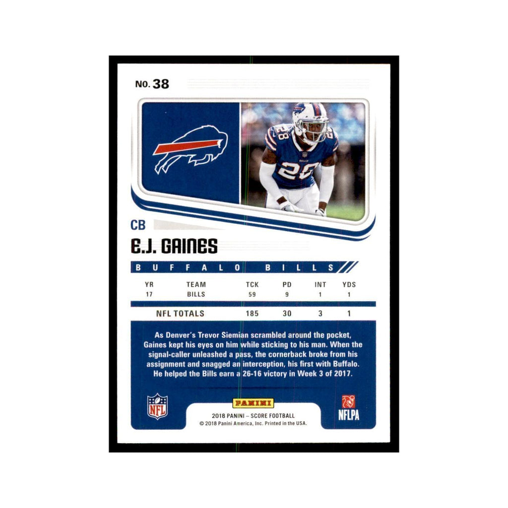 E.J. Gaines 2018 Score #38 Football Cards Football Card NM