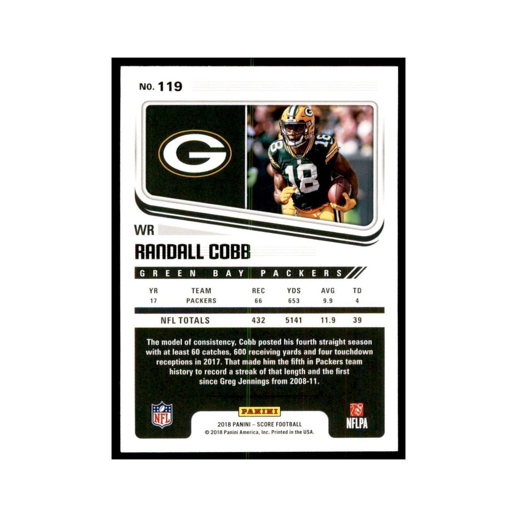Randall Cobb 2018 Score #119 Football Cards Football Card NM