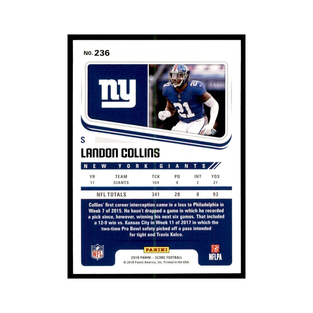 Landon Collins 2018 Score #236 Football Cards Football Card NM