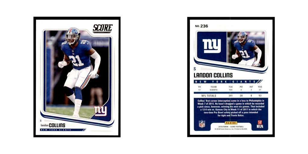 Landon Collins 2018 Score #236 Football Cards Football Card NM
