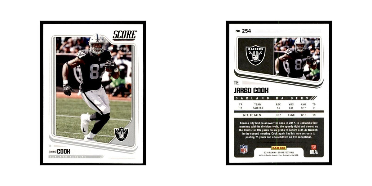 Jared Cook 2018 Score #254 Football Cards Football Card NM