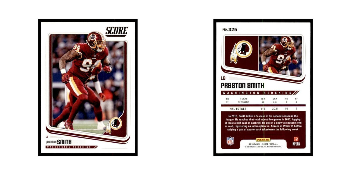Preston Smith 2018 Score #325 Football Cards Football Card NM