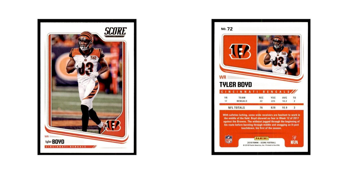 Tyler Boyd 2018 Score #72 Football Cards Football Card NM