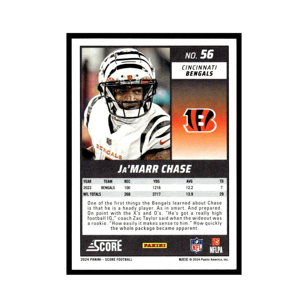 Ja'Marr Chase 2024 Score #56 Cincinnati Bengals Football Card NM