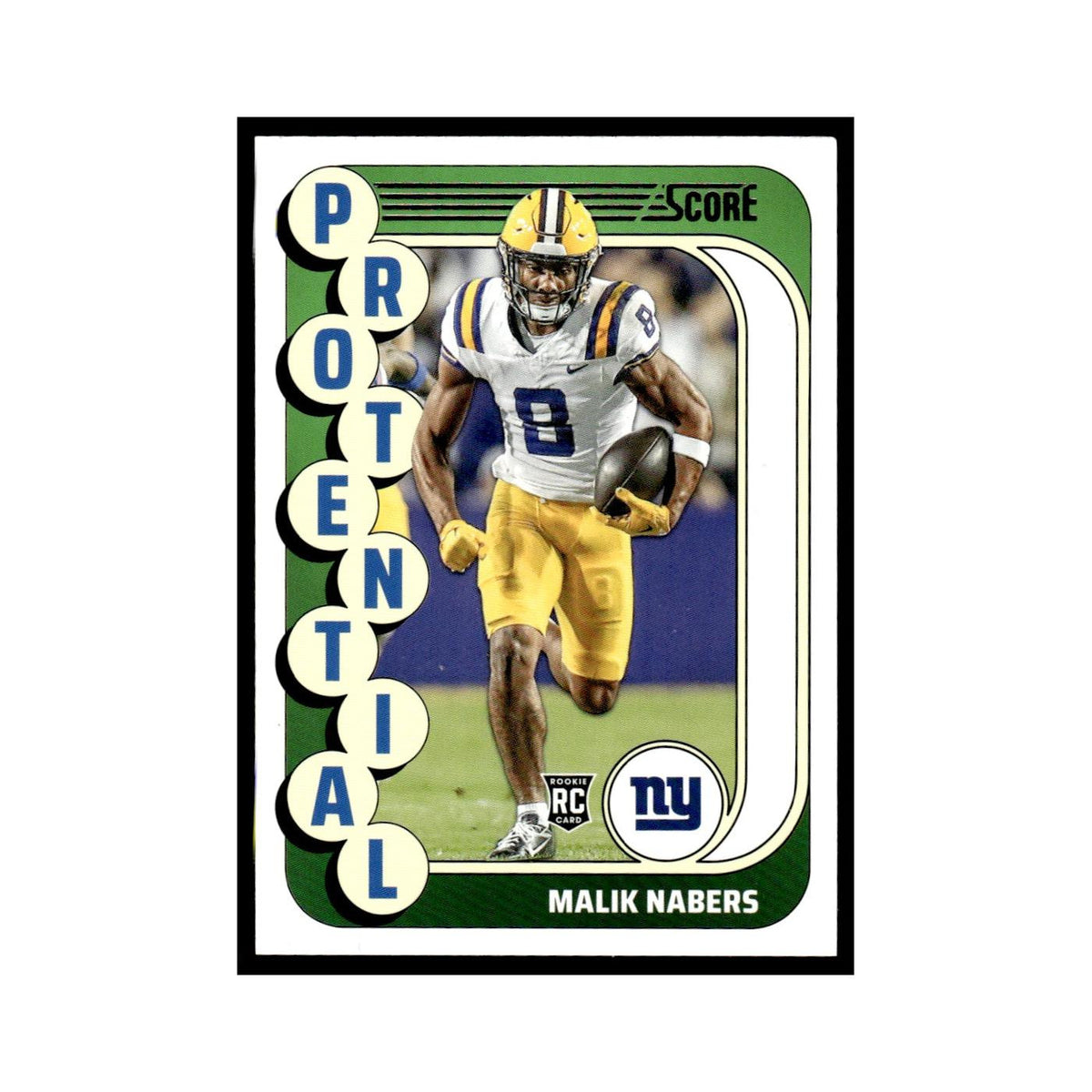 Malik Nabers Rookie 2024 Score #4 New York Giants Football Card NM