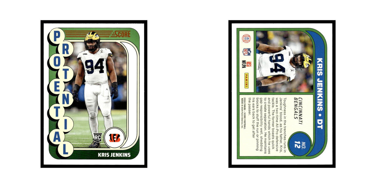Kris Jenkins Rookie 2024 Score #12 Cincinnati Bengals Football Card NM
