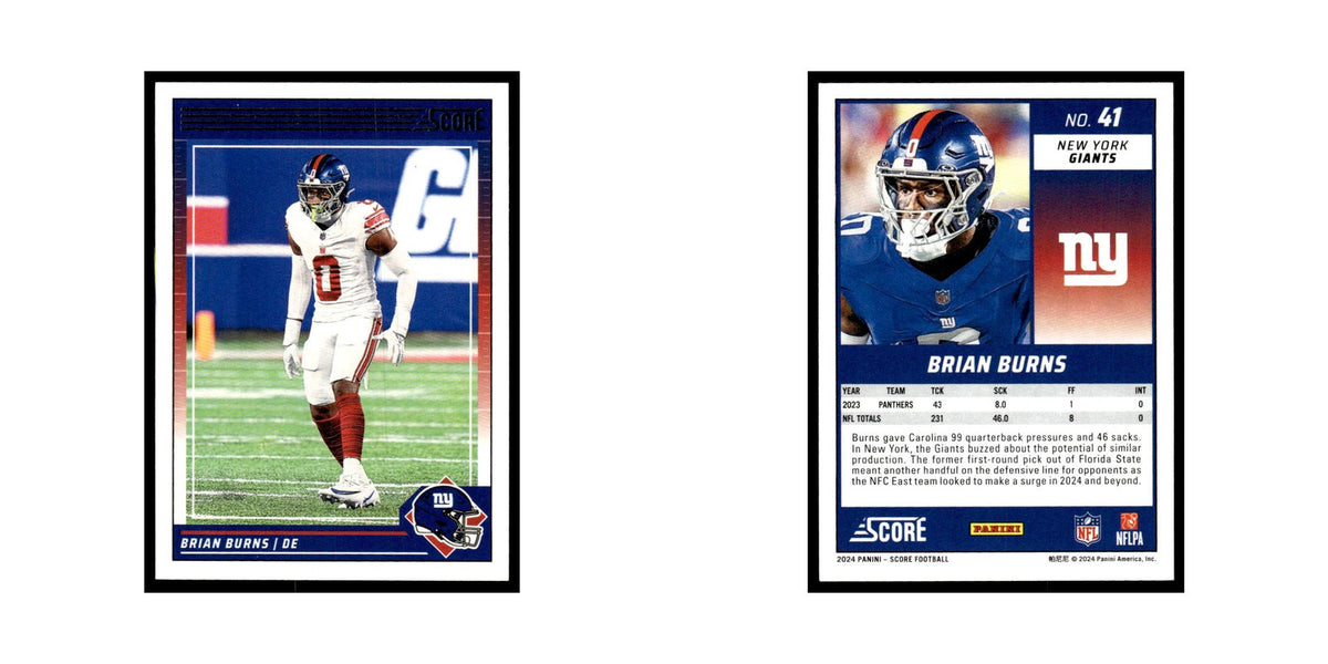 Brian Burns 2024 Score #41 New York Giants Football Card NM