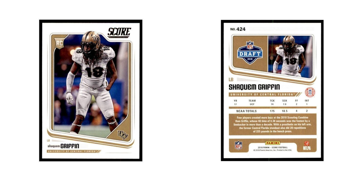 Shaquem Griffin Rookie 2018 Score #424 Baseball Cards Football Card NM