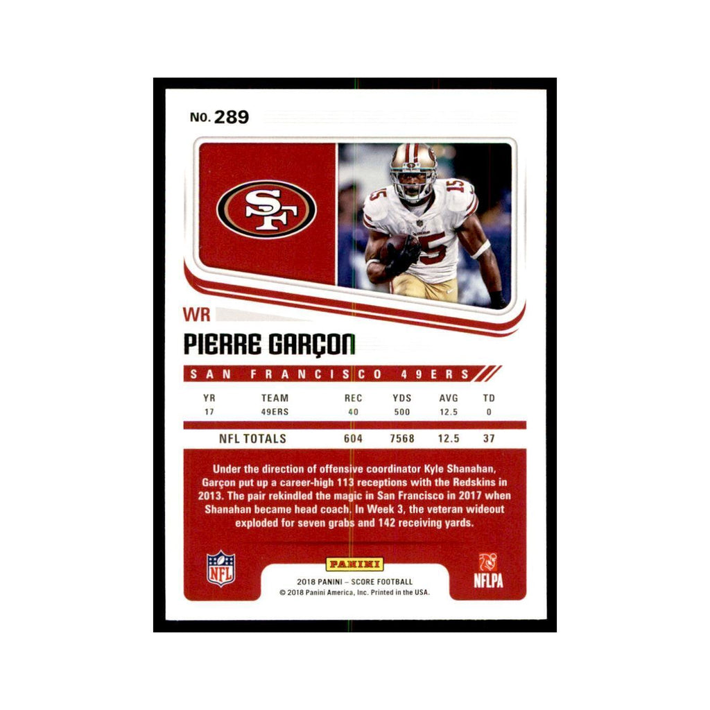 Pierre Garcon 2018 Score #289 Baseball Cards Football Card NM