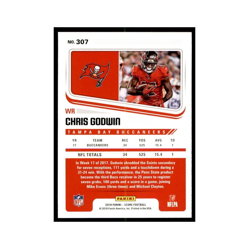Chris Godwin 2018 Score #307 Baseball Cards Football Card NM