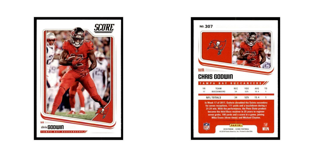 Chris Godwin 2018 Score #307 Baseball Cards Football Card NM