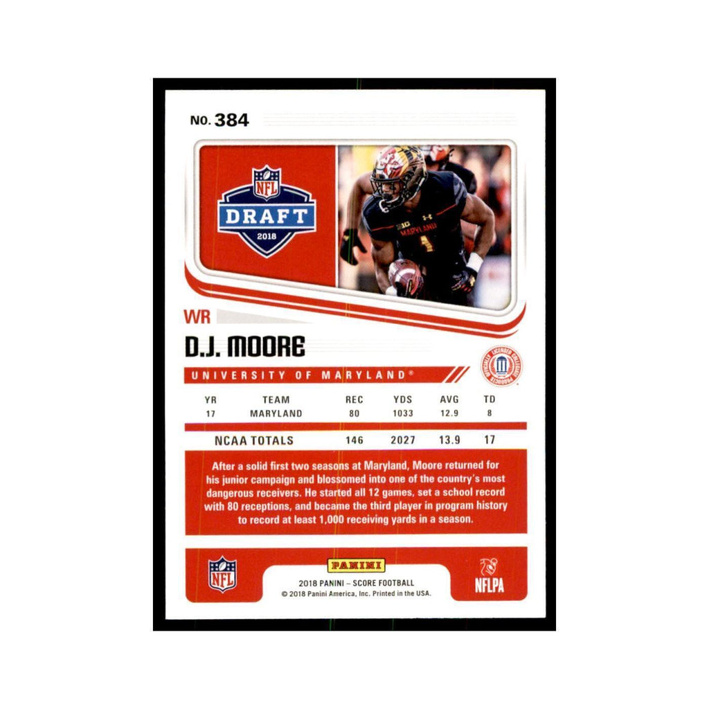 D.J. Moore Rookie 2018 Score #384 Baseball Cards Football Card NM
