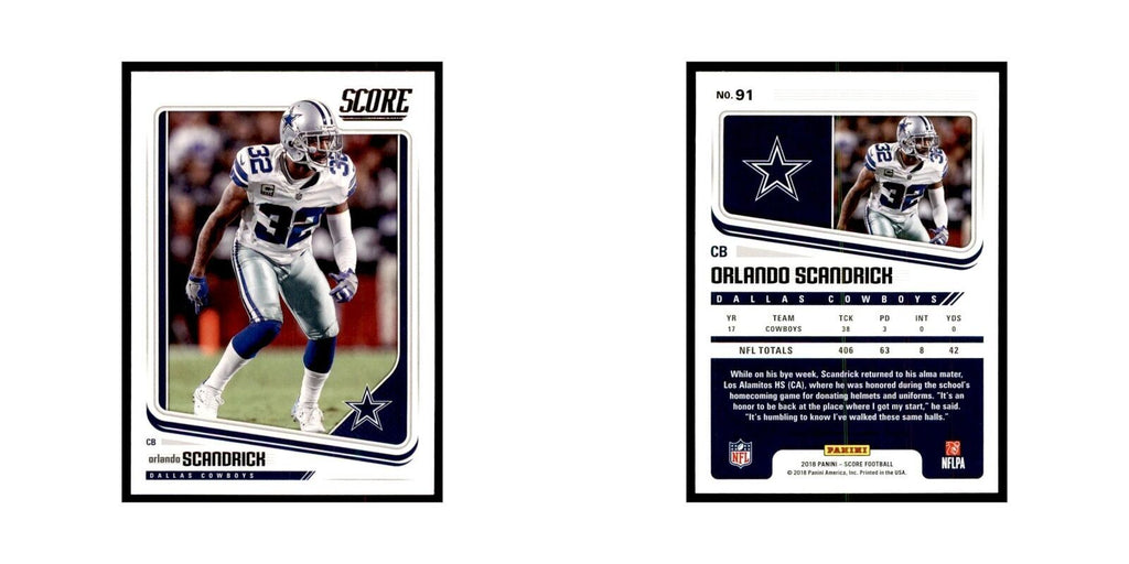 Orlando Scandrick 2018 Score #91 Baseball Cards Football Card NM