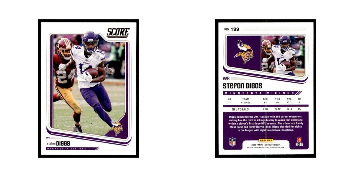 Stefon Diggs 2018 Score #199 Baseball Cards Football Card NM