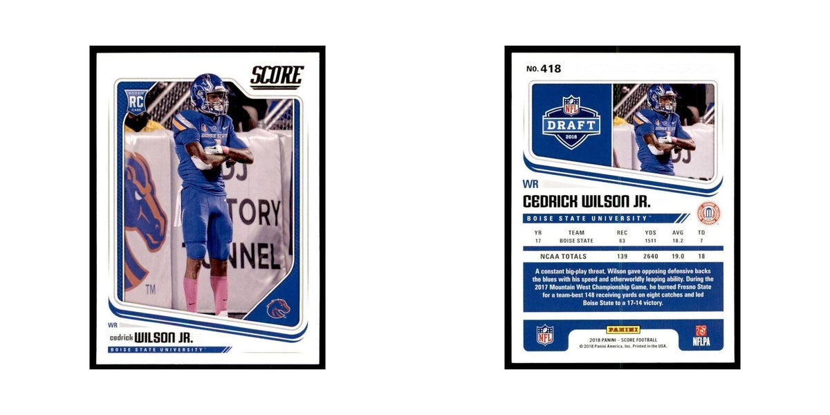 Cedrick Wilson Jr. Rookie 2018 Score #418 Baseball Cards Football Card NM