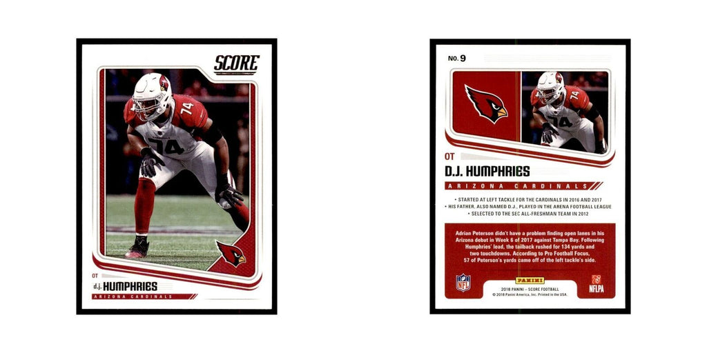 D.J. Humphries 2018 Score #9 Baseball Cards Football Card NM