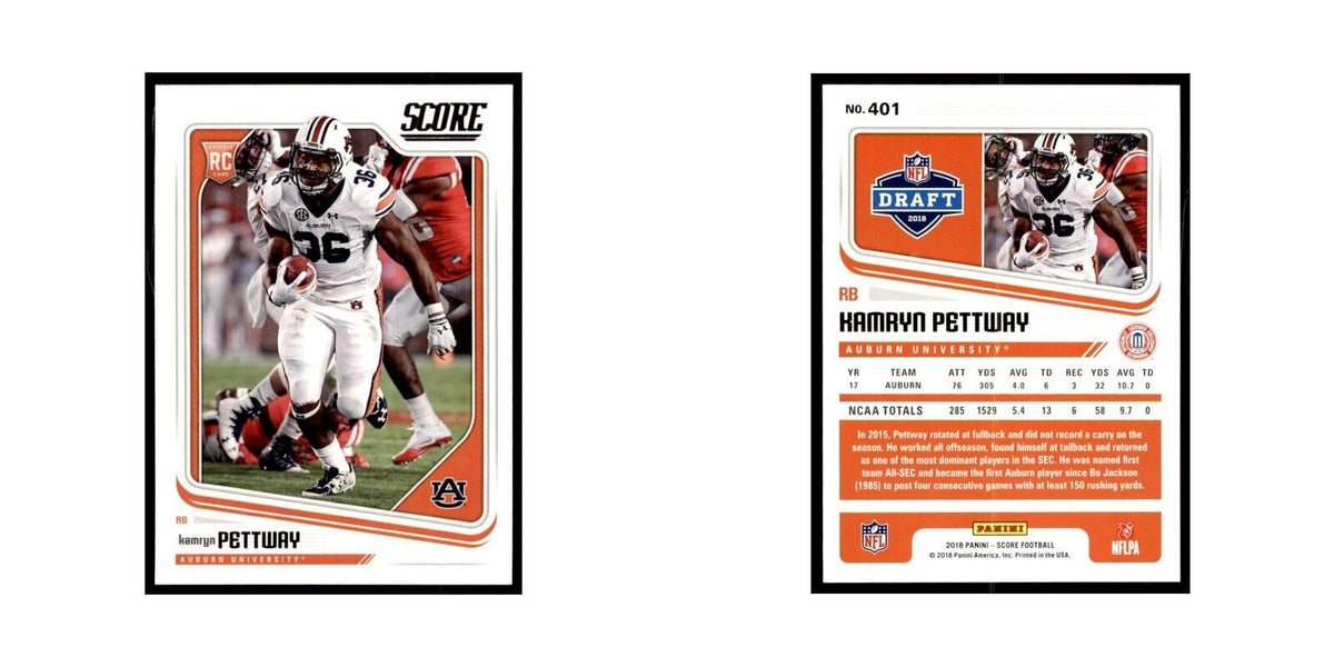 Kamryn Pettway Rookie 2018 Score #401 Baseball Cards Football Card NM