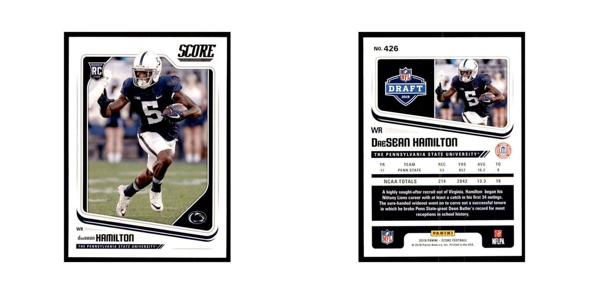 DaeSean Hamilton Rookie 2018 Score #426 Baseball Cards Football Card NM