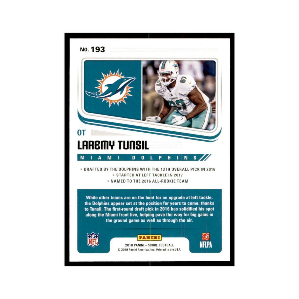 Laremy Tunsil 2018 Score #193 Baseball Cards Football Card NM