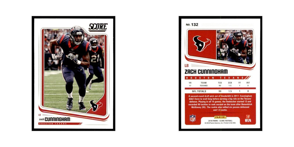 Zach Cunningham 2018 Score #132 Baseball Cards Football Card NM