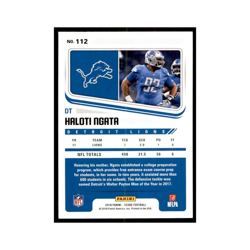 Haloti Ngata 2018 Score #112 Baseball Cards Football Card NM