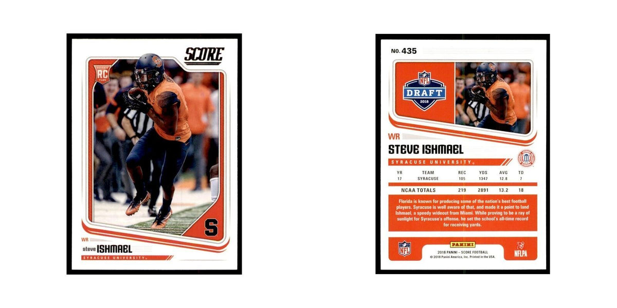 Steve Ishmael Rookie 2018 Score #435 Baseball Cards Football Card NM