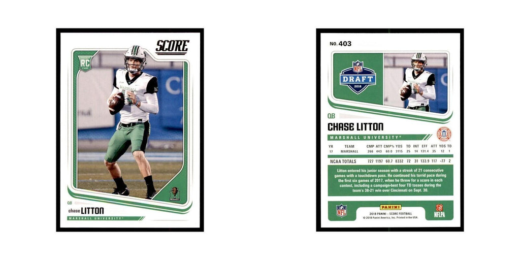 Chase Litton Rookie 2018 Score #403 Baseball Cards Football Card NM