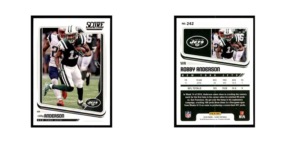 Robby Anderson 2018 Score #242 Baseball Cards Football Card NM
