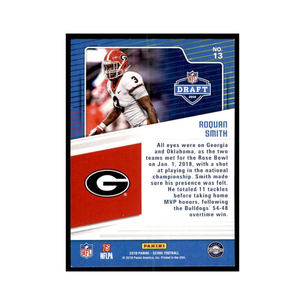 Roquan Smith 2018 Score #13 Baseball Cards Football Card NM