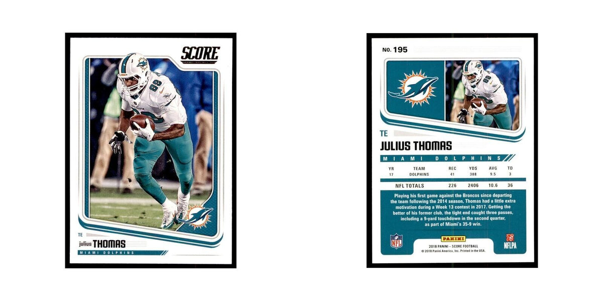 Julius Thomas 2018 Score #195 Baseball Cards Football Card NM