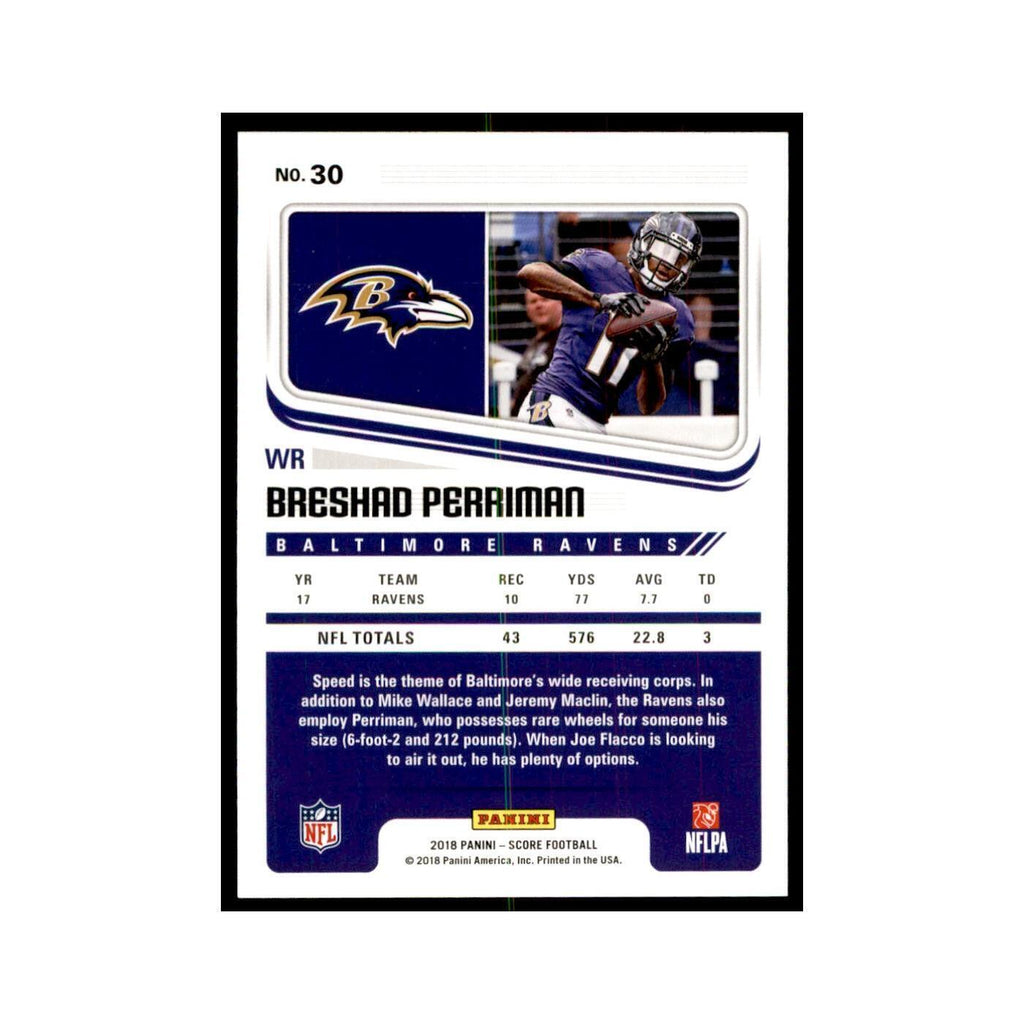 Breshad Perriman 2018 Score #30 Baseball Cards Football Card NM