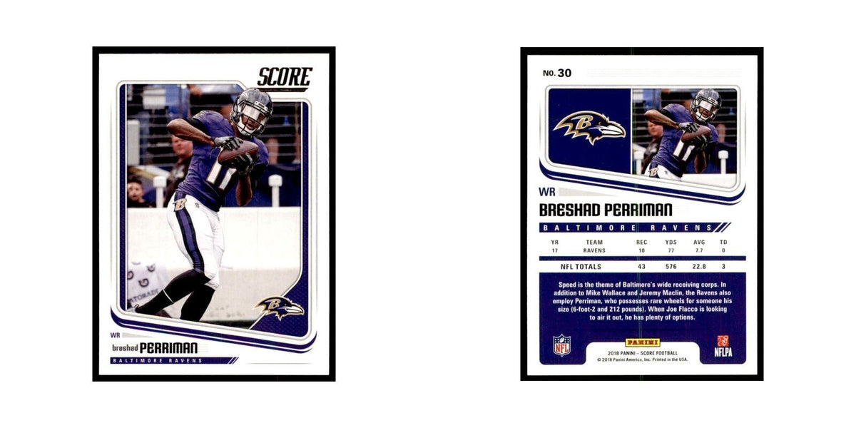 Breshad Perriman 2018 Score #30 Baseball Cards Football Card NM